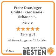 Franz Dausinger GmbH - Karosserie - Schaden - Fachbetrieb - werkenntdenBESTEN.de Qualitätssiegel