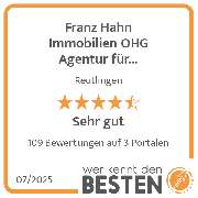 Franz Hahn Immobilien OHG  Agentur für Immobilien - werkenntdenBESTEN.de Qualitätssiegel