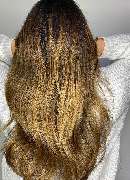 Friseur Potsdam - Konturzimmer denis puck - Eine Rehbraune 55cm lange Balayage
