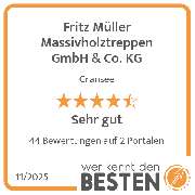 Fritz Müller Massivholztreppen GmbH & Co. KG - werkenntdenBESTEN.de Qualitätssiegel