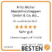 Fritz Müller Massivholztreppen GmbH & Co. KG Treppenstudio Berlin - Ahrensfelde - werkenntdenBESTEN.de Qualitätssiegel