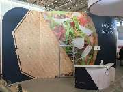 fs deko werbetechnik & visuelles marketing - Stofftapete 14x4m auf Runde Wand