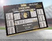 Fussball Spielplaner - EM Wandplaner 2024 mit Logo - Black Edition