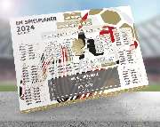 Fussball Spielplaner - EM Wandplaner 2024 mit Logo - Wave Edition