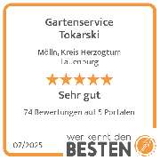 Gartenservice Tokarski - werkenntdenBESTEN.de Qualitätssiegel