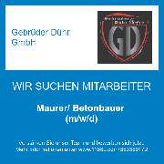 Gebrüder Dühr GmbH - Maurer/ Betonbauer (m/w/d)