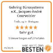Gehring Bürosysteme e.K., Jacques-André Courvoisier - werkenntdenBESTEN.de Qualitätssiegel