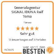 Generalagentur SIGNAL IDUNA Raif Toma - werkenntdenBESTEN.de Qualitätssiegel