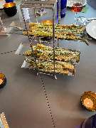 Geschlossene Gesellschaft - Geschlossene Gesellschaft Knusprig gebackener Spargel mit Parmesan, kreativ serviert bei Geschlossene Gesellschaft Hamburg.