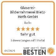Glaserei-Bilderrahmerei Bietz-Hoth GmbH - werkenntdenBESTEN.de Qualitätssiegel
