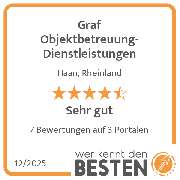 Graf Objektbetreuung- Dienstleistungen - werkenntdenBESTEN.de Qualitätssiegel