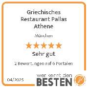 Griechisches Restaurant Pallas Athene - werkenntdenBESTEN.de Qualitätssiegel