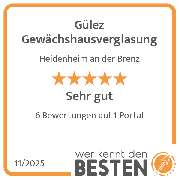 Gülez Gewächshausverglasung - werkenntdenBESTEN.de Qualitätssiegel