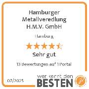 Hamburger Metallveredlung H.M.V. GmbH - werkenntdenBESTEN.de Qualitätssiegel