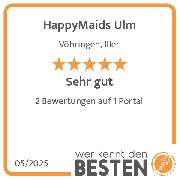 HappyMaids Ulm - werkenntdenBESTEN.de Qualitätssiegel