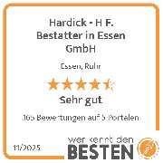 Hardick - H F. Bestatter in Essen GmbH - werkenntdenBESTEN.de Qualitätssiegel