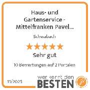 Haus- und Gartenservice - Mittelfranken Pavel Vostarek - werkenntdenBESTEN.de Qualitätssiegel