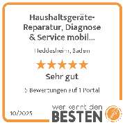 Haushaltsgeräte-Reparatur, Diagnose & Service mobil Rhein-Neckar Hessen Pfalz - werkenntdenBESTEN.de Qualitätssiegel