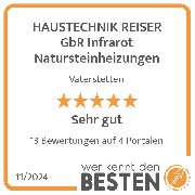 HAUSTECHNIK REISER GbR Infrarot Natursteinheizungen - werkenntdenBESTEN.de Qualitätssiegel