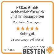 HBBau GmbH Fachbetrieb für Rück- und Umbauarbeiten - werkenntdenBESTEN.de Qualitätssiegel