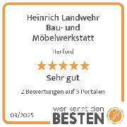 Heinrich Landwehr Bau- und Möbelwerkstatt - werkenntdenBESTEN.de Qualitätssiegel
