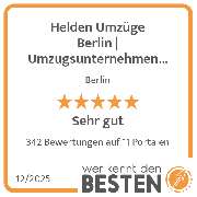 Helden Umzüge Berlin | Umzugsunternehmen Berlin - werkenntdenBESTEN.de Qualitätssiegel