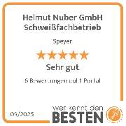 Helmut Nuber GmbH Schweißfachbetrieb - werkenntdenBESTEN.de Qualitätssiegel