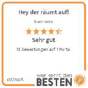 Hey der räumt auf! - werkenntdenBESTEN.de Qualitätssiegel