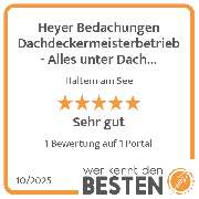Heyer Bedachungen Dachdeckermeisterbetrieb - Alles unter Dach und Fach - werkenntdenBESTEN.de Qualitätssiegel