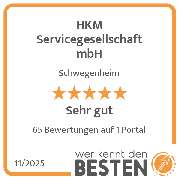 HKM Servicegesellschaft mbH - werkenntdenBESTEN.de Qualitätssiegel