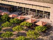 Hochschule Fulda - University of Applied Sciences - Mensa und Mensa-Vorplatz mit Platanen