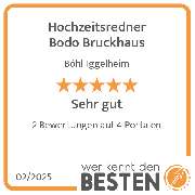 Hochzeitsredner Bodo Bruckhaus - werkenntdenBESTEN.de Qualitätssiegel