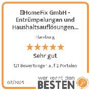 ️HomeFix GmbH - Entrümpelungen und Haushaltsauflösungen in Hamburg - werkenntdenBESTEN.de Qualitätssiegel