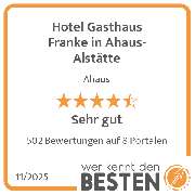 Hotel Gasthaus Franke in Ahaus-Alstätte - werkenntdenBESTEN.de Qualitätssiegel
