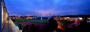 Den abendlichen Ausblick über Rostock genießen - Hotel Sportforum