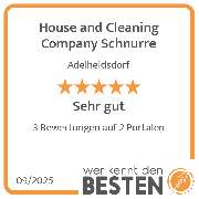 House and Cleaning Company Schnurre - werkenntdenBESTEN.de Qualitätssiegel