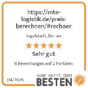 https://mte-logistik.de/preis-berechnen/#rechner - werkenntdenBESTEN.de Qualitätssiegel