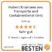 Hubert Knümann sen. Transporte und Containerdienst OHG - werkenntdenBESTEN.de Qualitätssiegel