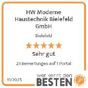 HW Moderne Haustechnik Bielefeld GmbH - werkenntdenBESTEN.de Qualitätssiegel