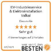 IEV-Industrieservice & Elektroinstallation Valkai - werkenntdenBESTEN.de Qualitätssiegel