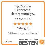 Ing. Cosmin Tudorache Elektromontage GmbH - werkenntdenBESTEN.de Qualitätssiegel