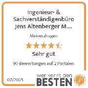 Ingenieur- & Sachverständigenbüro Jens Altenberger M. Sc. - werkenntdenBESTEN.de Qualitätssiegel