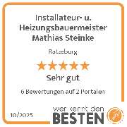 Installateur- u. Heizungsbauermeister Mathias Steinke - werkenntdenBESTEN.de Qualitätssiegel