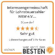 Interessengemeinschaft für Lohnsteuerzahler NRW e.V. Lohnsteuerhilfeverein - werkenntdenBESTEN.de Qualitätssiegel