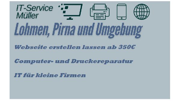 IT-Müller / IT-Service, Webseitenbau und 3D-Druck  …