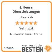 J. Heese Dienstleistungen - werkenntdenBESTEN.de Qualitätssiegel
