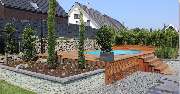 Jansen Haus- Montageservice - Pooumrandung aus Holz