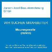 Jansen Josef Bauunternehmung GmbH - Maurergeselle (m/w/d)