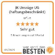 JK Umzüge UG (haftungsbeschränkt) - werkenntdenBESTEN.de Qualitätssiegel