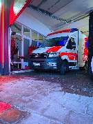 Johanniter-Unfall-Hilfe e.V. - Rettungswache Koblenz - Ein Teil der Fahrzeughalle der Rettungswache in Koblenz